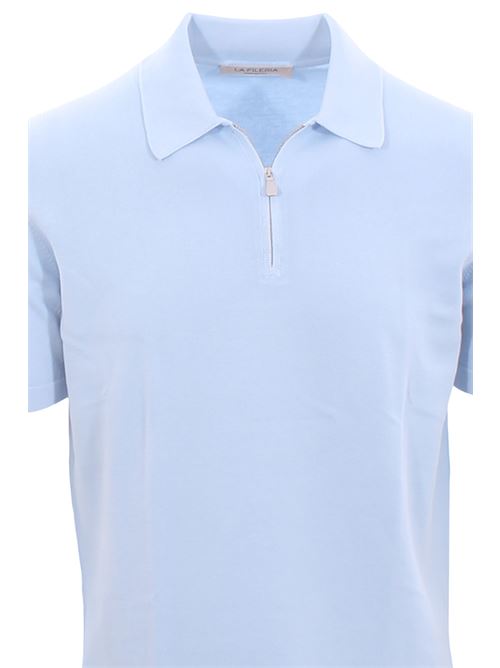cotton polo with zip LA FILERIA | 5813718120513